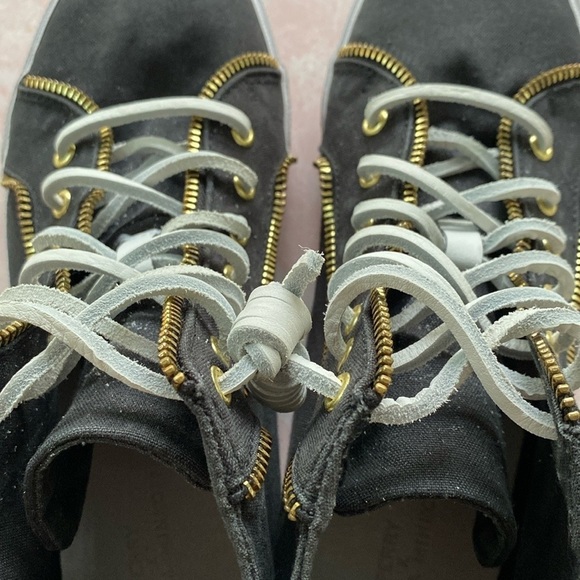 Sperry x Rebecca Minkoff Washed Canvas High Top Sneakers in Black 9.5 - Picture 10 of 15
